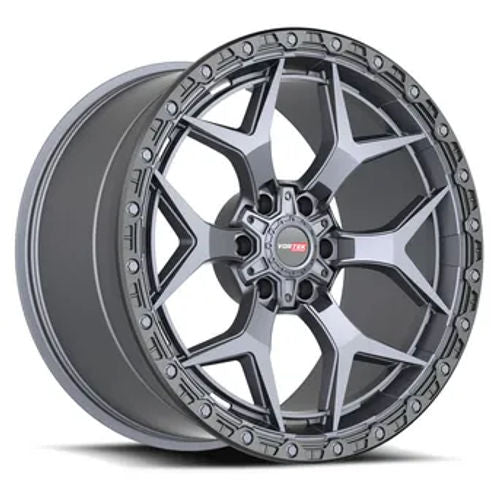 VORTEK VRT-603 20x10 6x135/6x139.7 -24 Matte Titanium Black Bead Ring