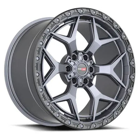 VORTEK VRT-603 20x10 6x135/6x139.7 -24 Matte Titanium Black Bead Ring