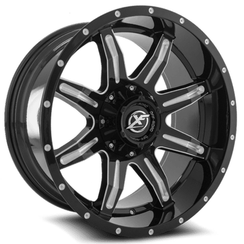 XF OFFROAD XF-215 22x12 5x127/5x139.7 -44 Gloss Black Milled