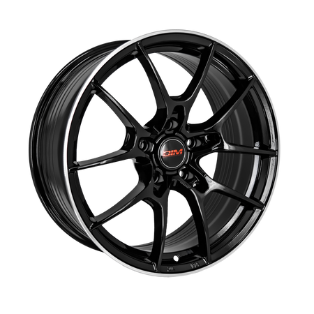 DIM WC001 18x8 5x114.3 40 Black Silver Lip