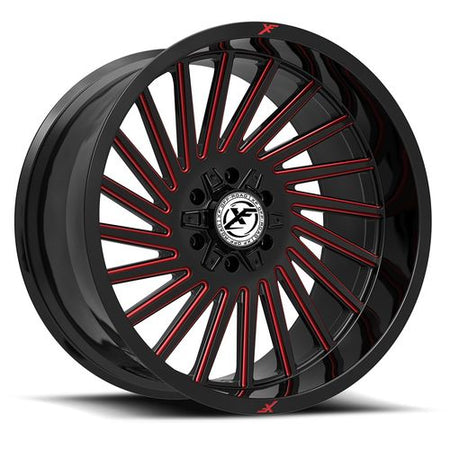 XF OFFROAD XF-239GBMRED 22x12 5x127/5x139.7 -44 Gloss Black Milled Red