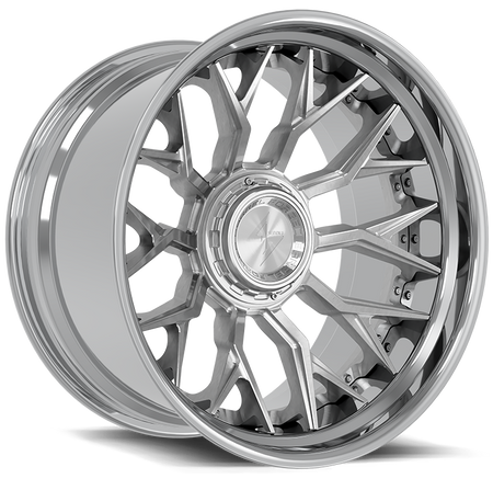 SENTALI BARREL FORGED XTREME BFX2 22x10 8x165.1 / 8x180 -24 Polished Lip / Brushed Centre