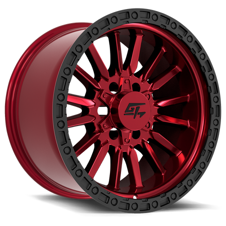 GT OFFROAD CHAMBER 18x12 8x165.1/8x170 -44 Black Ring / Anodized red centre