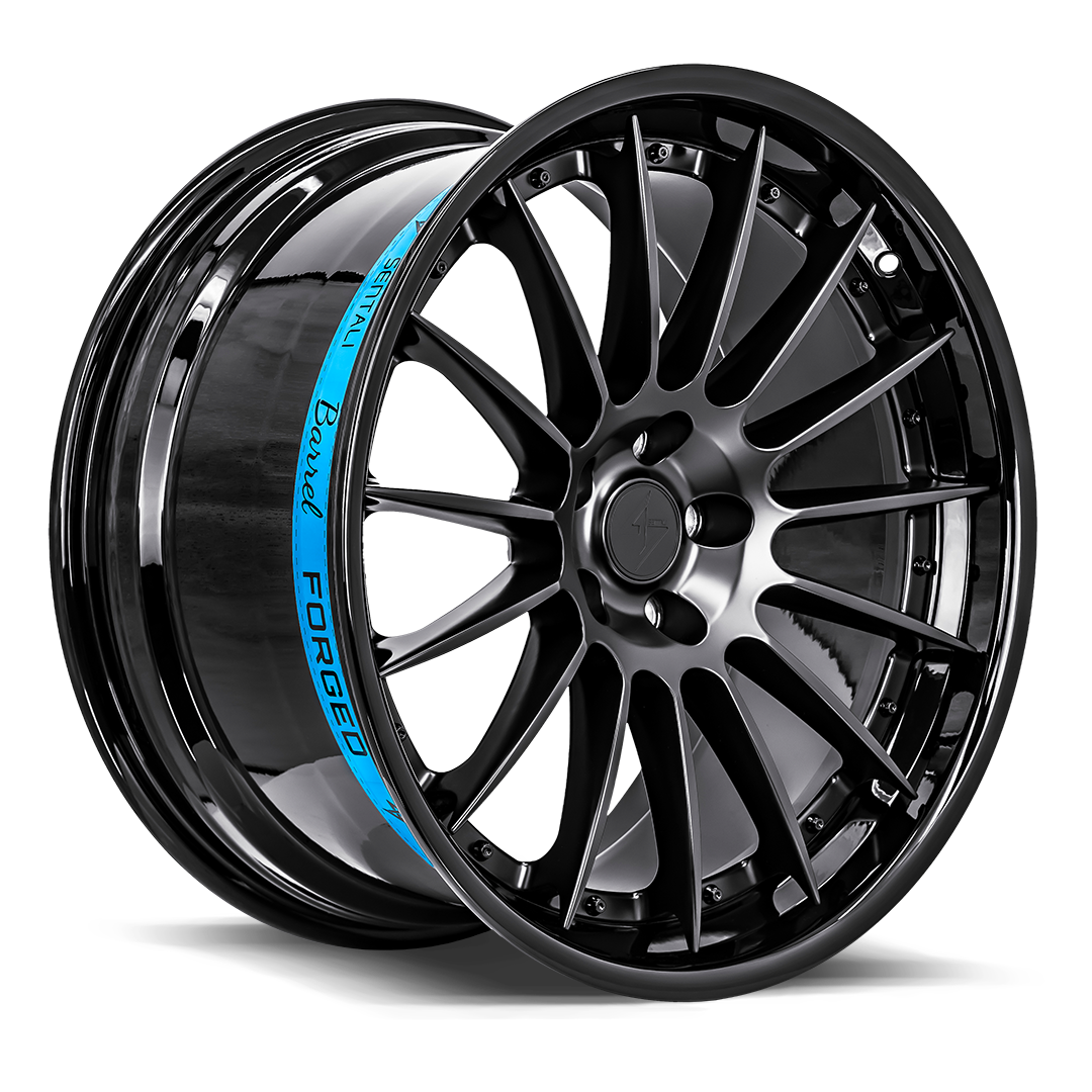 SENTALI BARREL SB2 19x8.5 5x120 35 Gloss Black Lip / Matte Black Centre