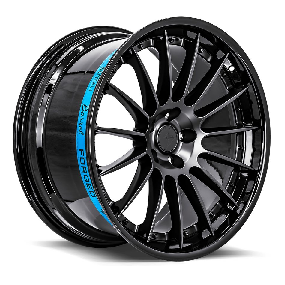 SENTALI BARREL SB2 19x8.5 5x120 35 Gloss Black Lip / Matte Black Centre