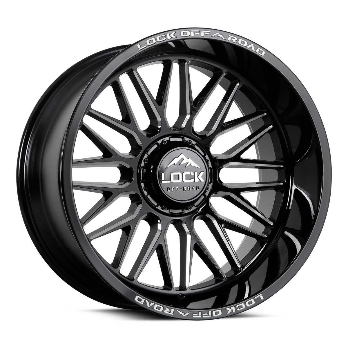 Lock Xtreme – Apex Gloss Black Milled – 20X10 – 8x165.1/NULL – -18 mm – Gloss Black Milled