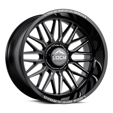 Lock Xtreme – Apex Gloss Black Milled – 20X10 – 8x165.1/NULL – -18 mm – Gloss Black Milled