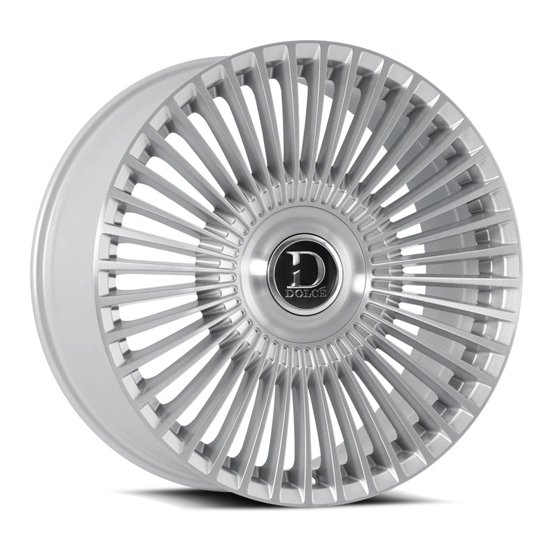 DOLCE LUXURY – Trento Gloss Sliver Brushed Face – 24X10 – 6x135/6x139.7 – 25 mm – Glossy Sliver Brush Face