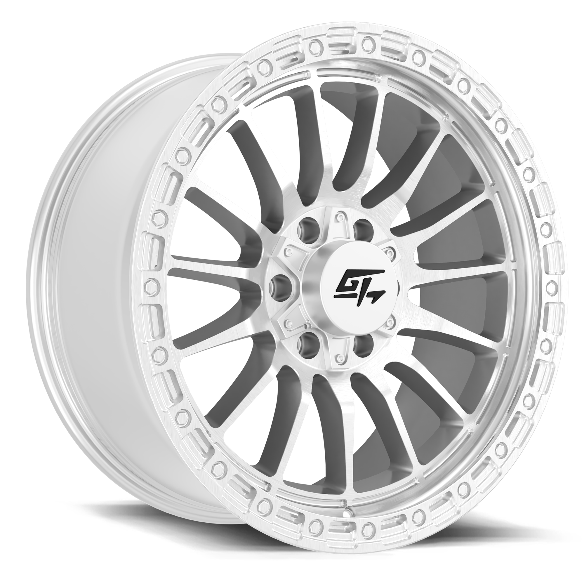 GT OFFROAD Renegade 18x9 5x127 / 5x139.7 -12 Hyper Silver Machined Face