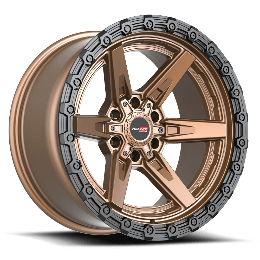 VORTEK VRT-602 17x9 6x135/6x139.7 0 Matte Bronze With Black Bead Ring