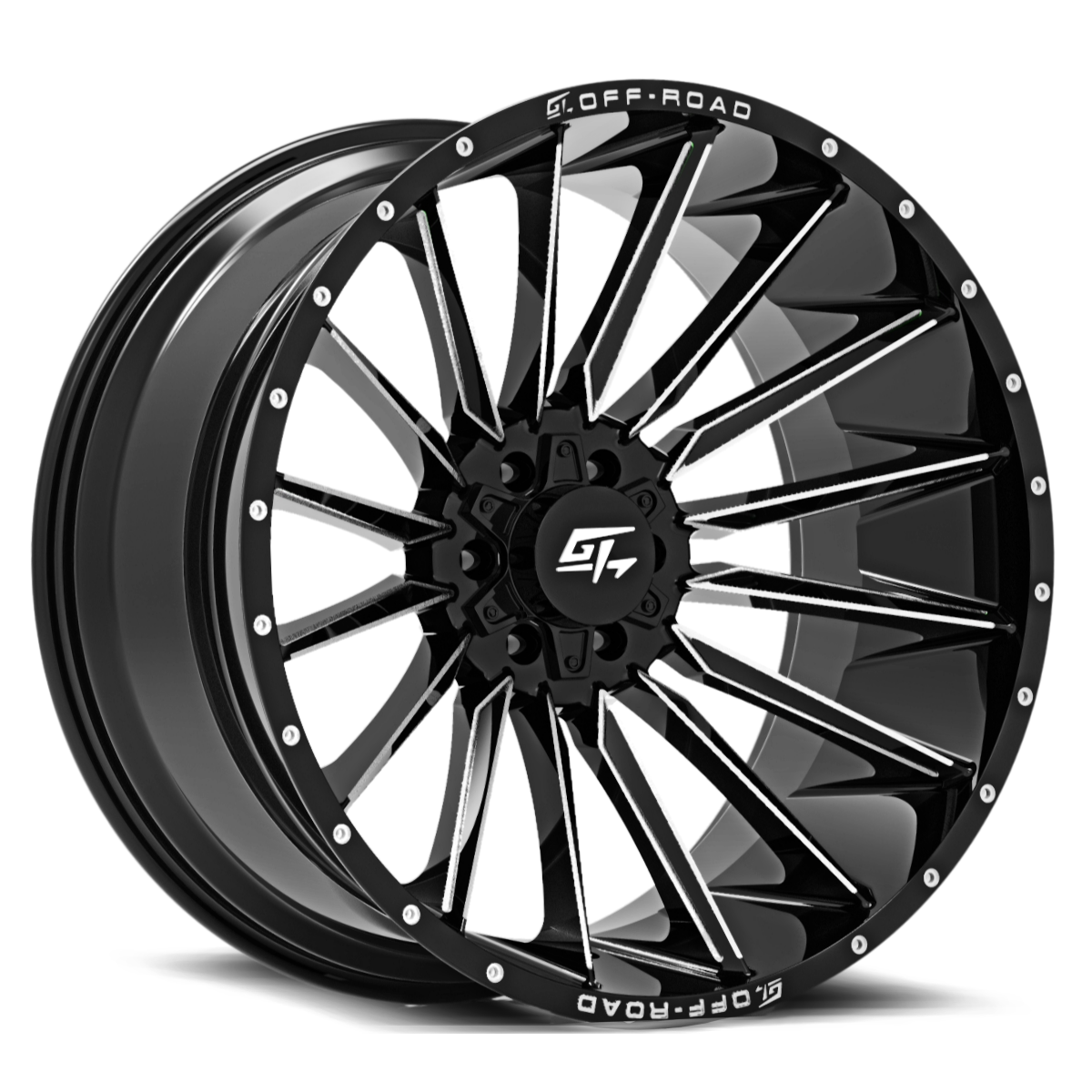 GT OFFROAD STARK 20x9 8x165.1/8x170 12 Gloss Black Milled