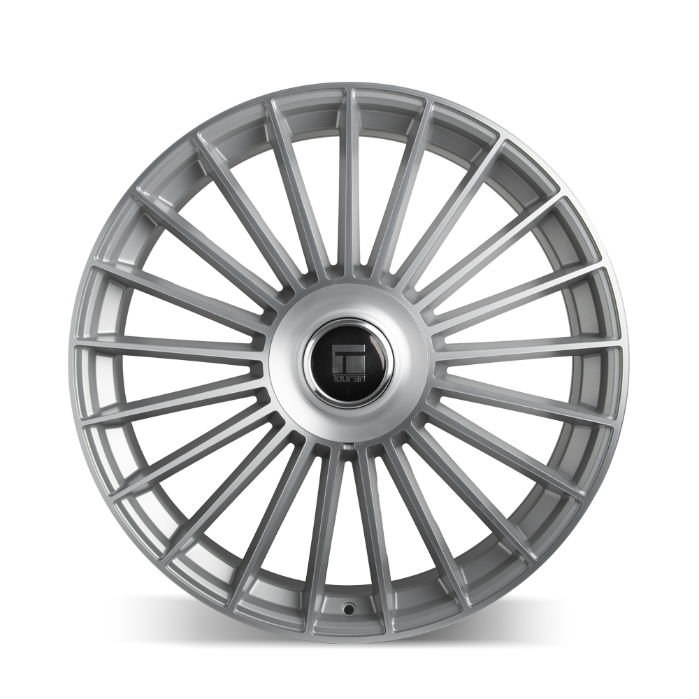 Touren Wheels TR10 – 22x9, 5x112/5x120, +35 – Satin Silver Machined