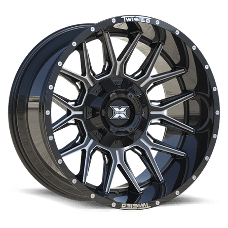 TWISTED OFF-ROAD TW1 22x12 6x135/6x139.7 -44 Gloss Black Milled