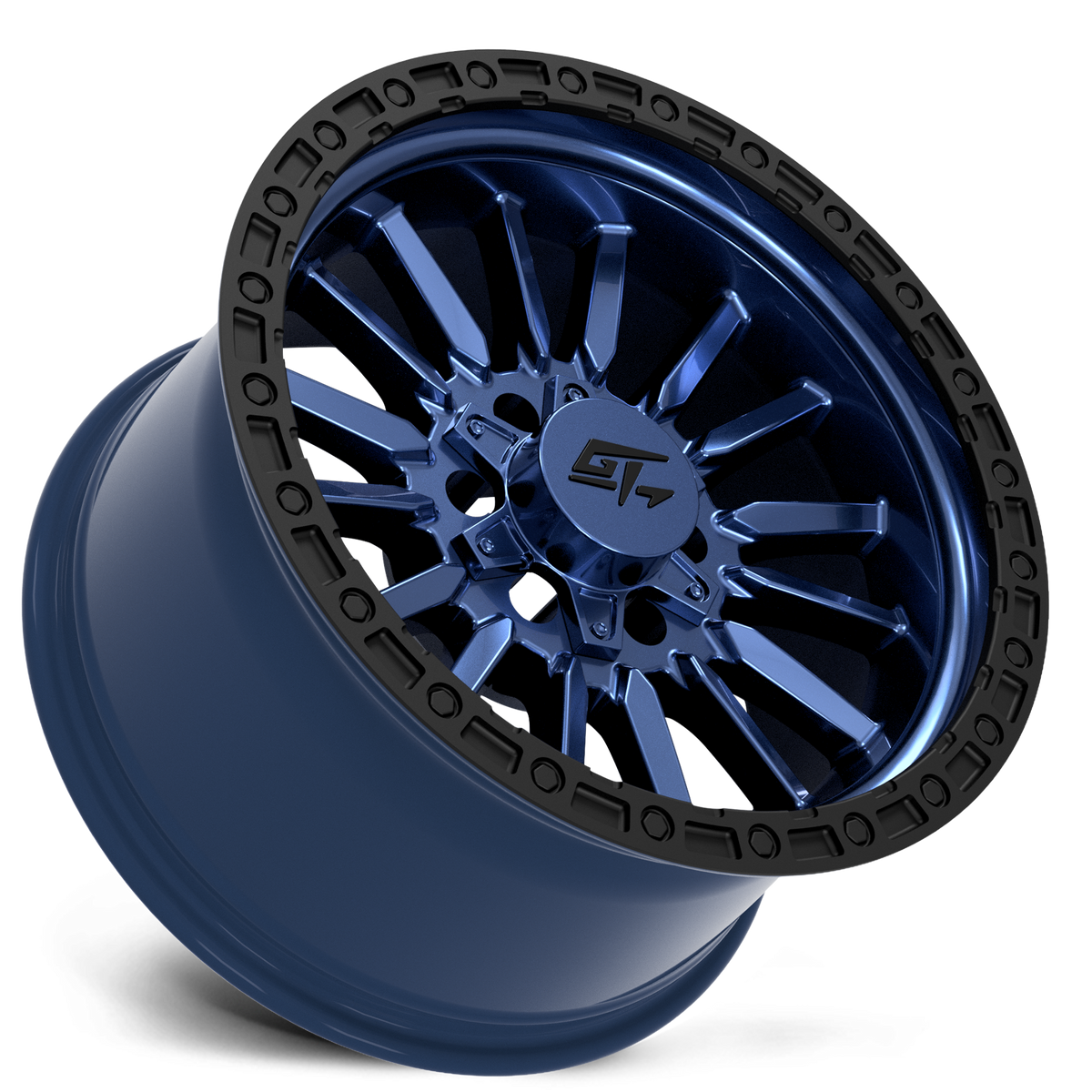 GT OFFROAD CHAMBER 17x10 5x127/5x139.7 -18 Black Ring / Midnight Blue Centre