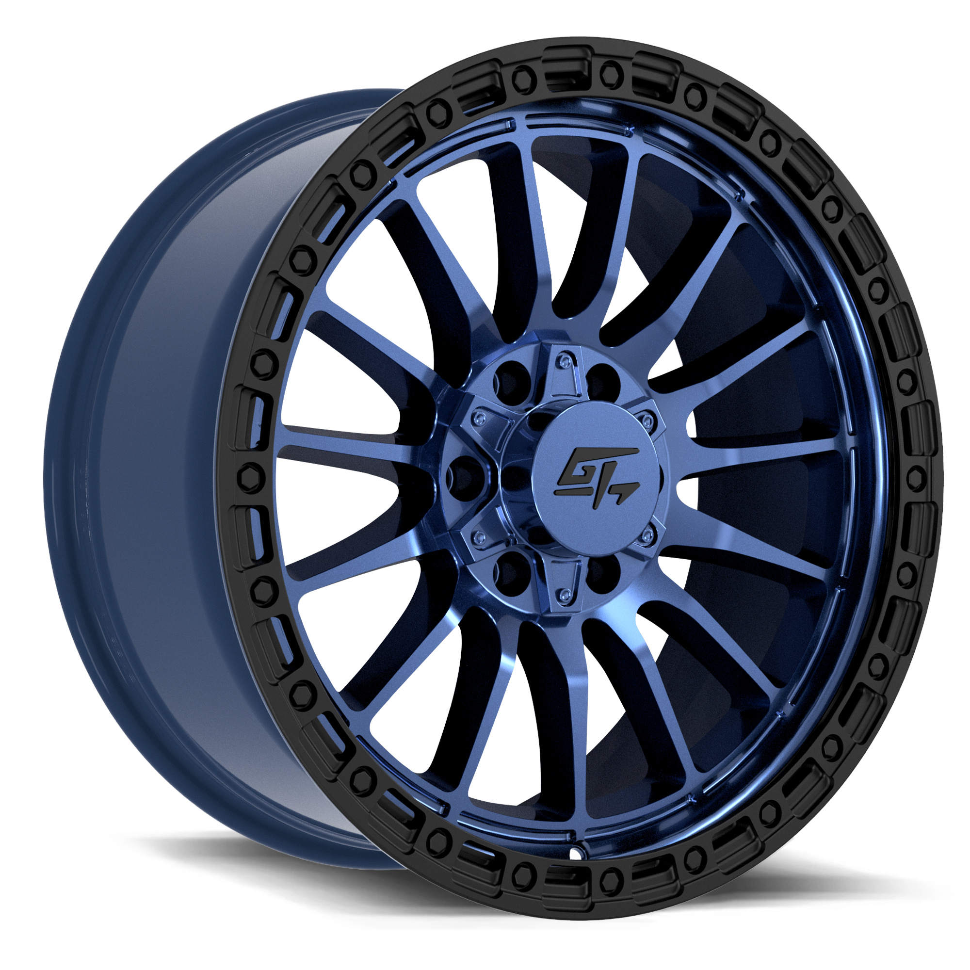GT OFFROAD Renegade 17x9 5x127 / 5x139.7 -12 Midnight Blue with Black Ring