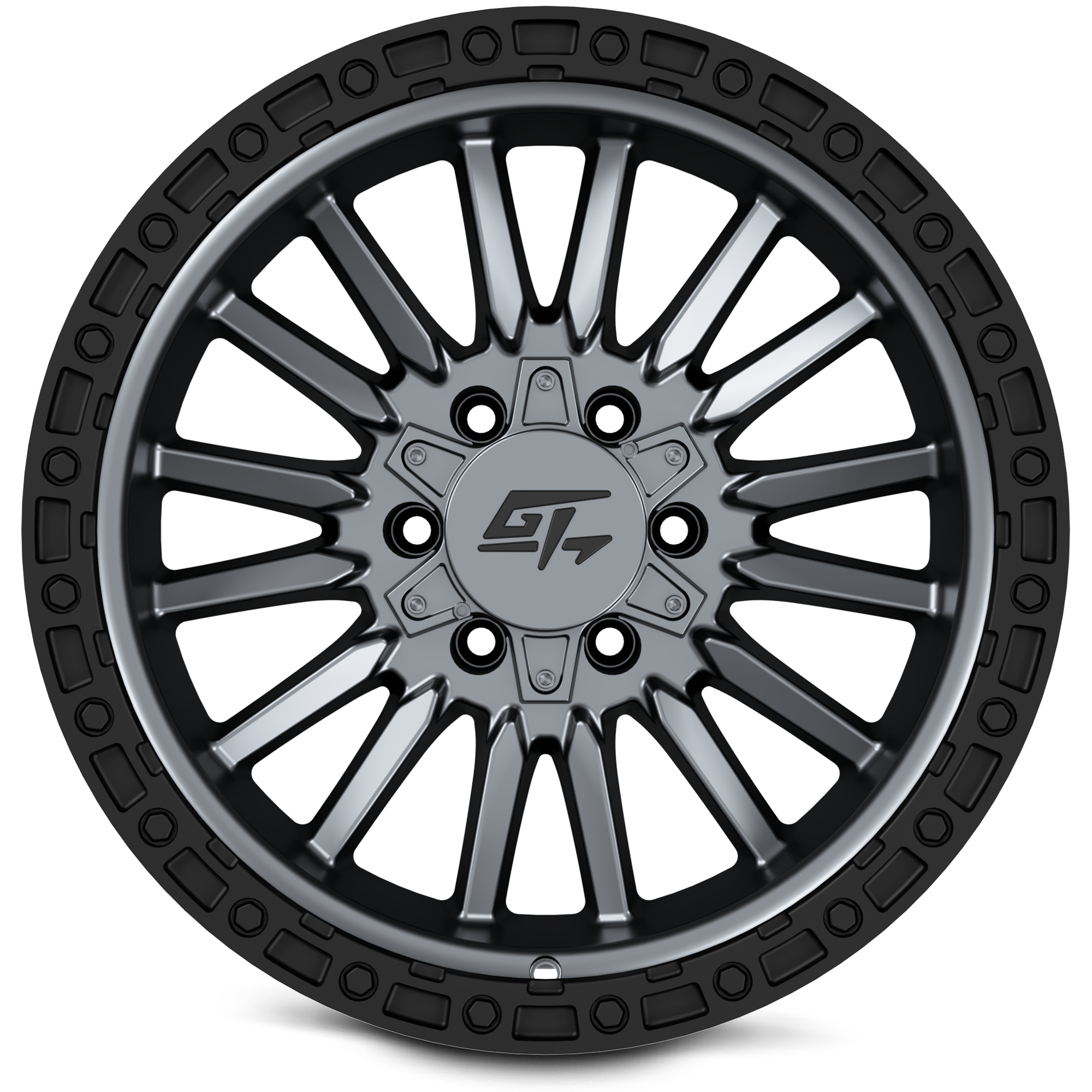 GT OFFROAD CHAMBER 18x12 8x165.1/8x180 -44 Black Ring / Matte Gunmetal Centre