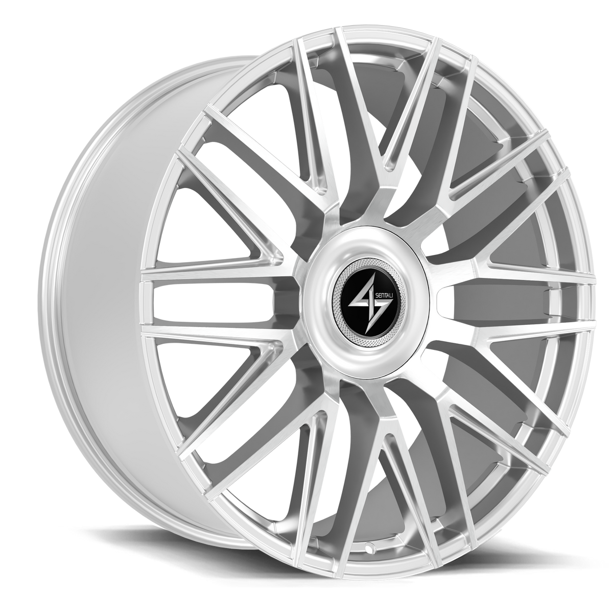 SENTALI LUXX Empire 24x10 6x135 / 6x139.7 +20 Hyper Silver Diamond Cut Face