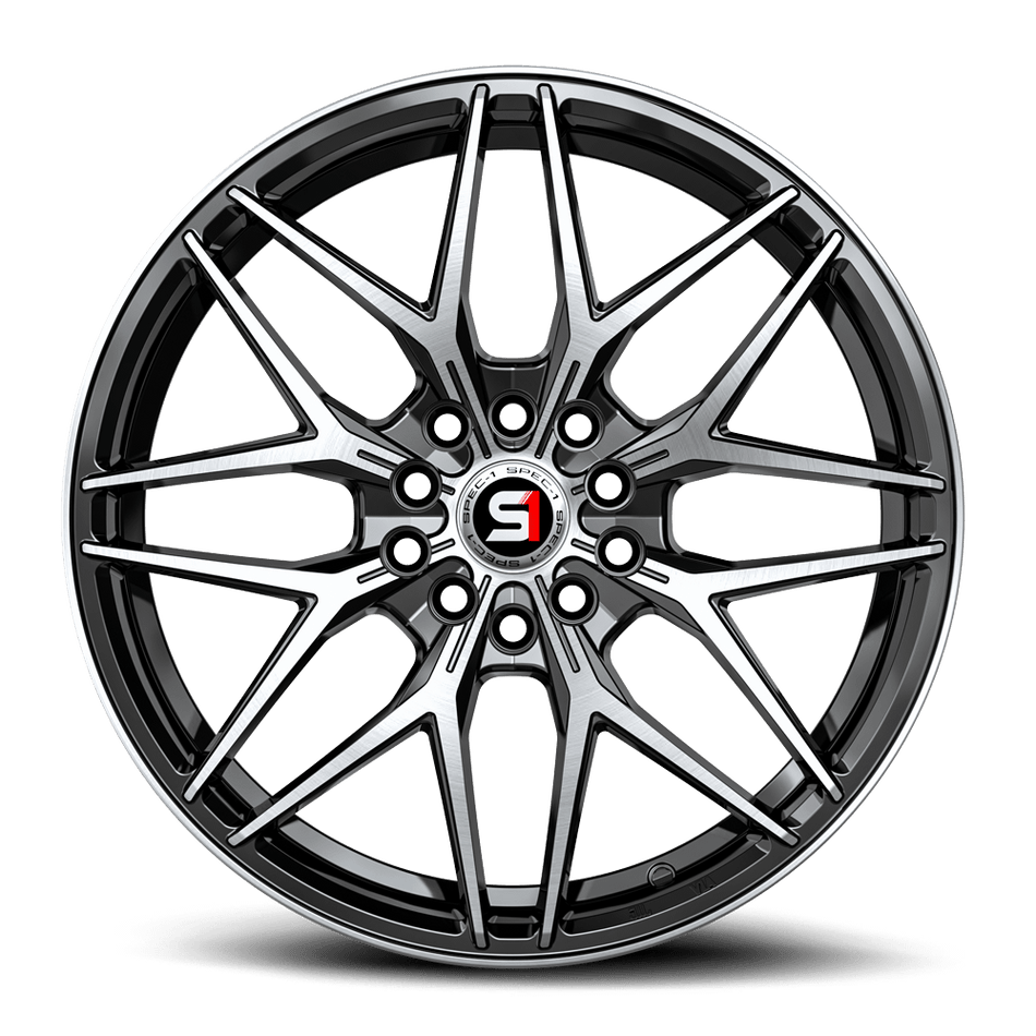 SPEC-1 RACING SP-60 18x8 5x112/5x114.3 38 Gloss Black & Machined