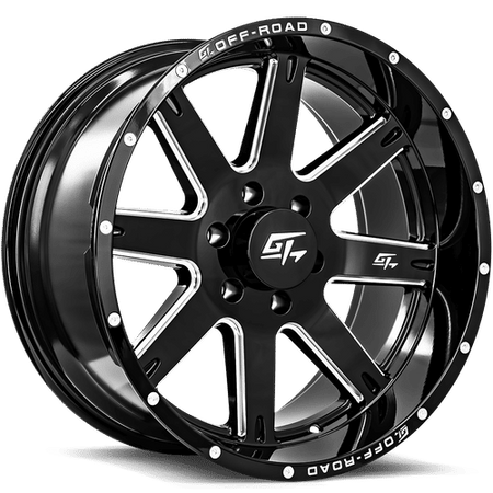 GT OFFROAD INVASION 22x10 6x135 -18 Gloss Black Milled