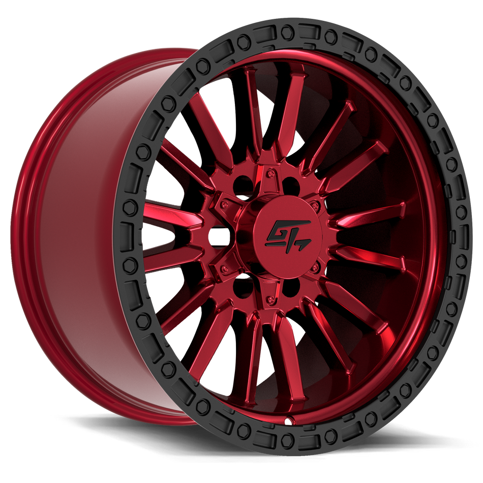 GT OFFROAD Chamber 18x12 6x135 / 6x139.7 -44 Black Ring / Anodized red centre