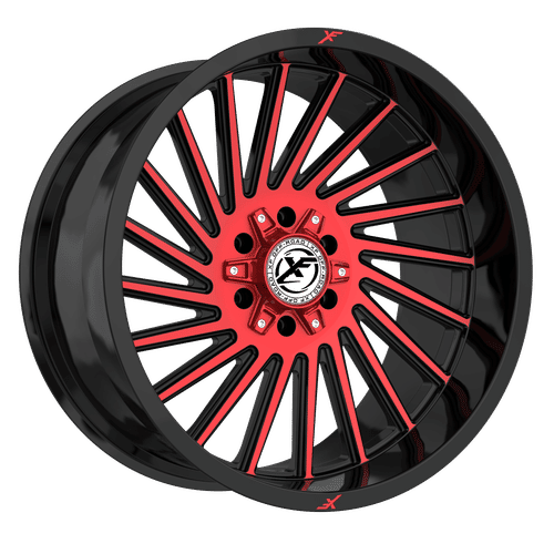 XF OFFROAD XF-239 20x9 8x165.1/8x170 12 Black Machined Red