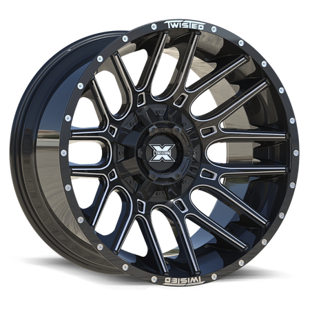 TWISTED OFF-ROAD TW3 22x10 6x135/6x139.7 -18 Gloss Black Milled