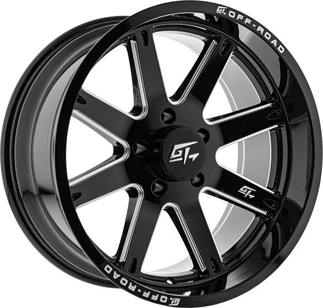 GT OFFROAD INVASION 22x12 6x135 -44 Gloss Black Milled