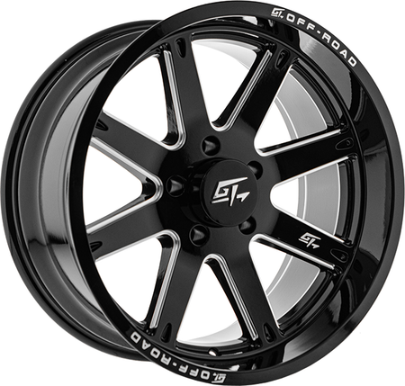 GT OFFROAD INVASION 24x12 6x135 -44 Gloss Black Milled