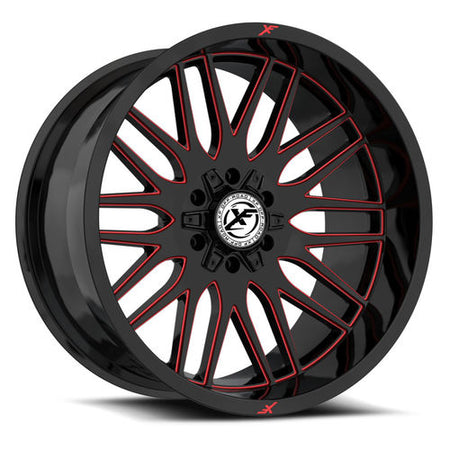 XF OFFROAD XF-240GBML-R 20x10 6x135/6x139.7 -12 Gloss Black Milled Red