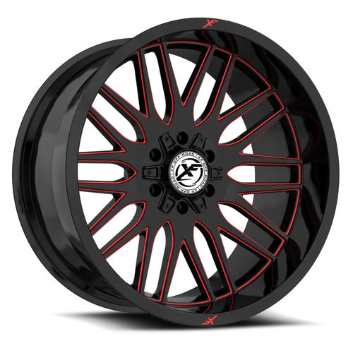 XF OFFROAD XF-240GBML-R 20x10 5x127/5x139.7 -12 Gloss Black Milled Red