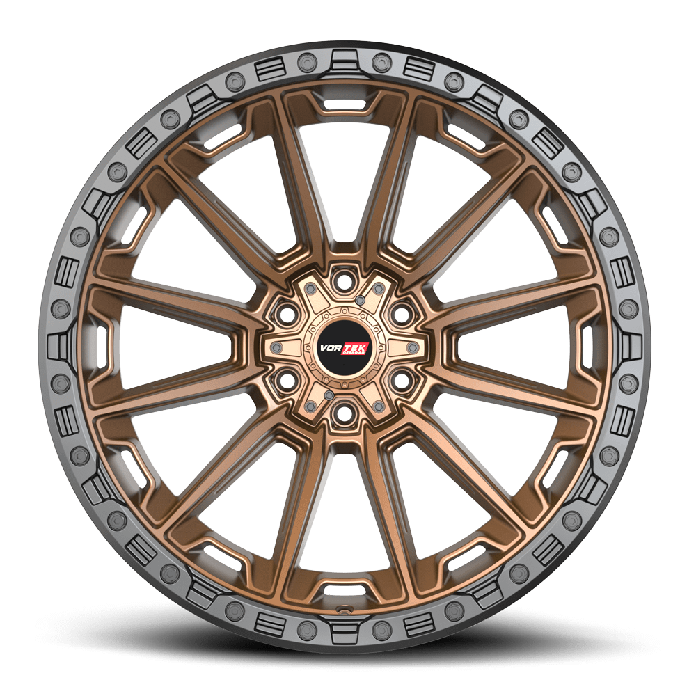 VORTEK VRT-601 18x9 6x135/6x139.7 -12 Matte Bronze With Black Bead Ring