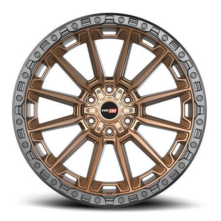 VORTEK VRT-601 18x9 6x135/6x139.7 -12 Matte Bronze With Black Bead Ring
