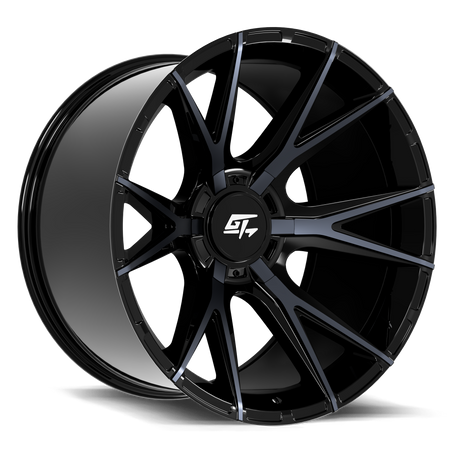 GT OFFROAD Fusion 20x9 8x165.1 / 8x180 +12 Gloss Black Titanium Face
