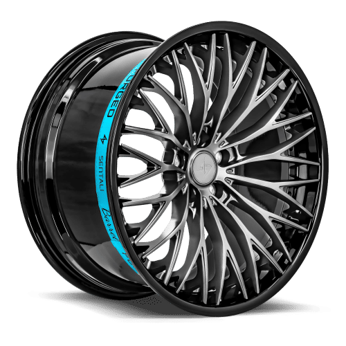 Sentali Barrel Forged SB1 19x9.5 5x112 38 Gloss Black Lip / Matte Gunmetal Centre