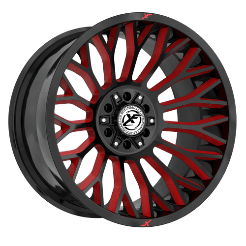 XF OFFROAD XF-237 20x10 6x135/6x139.7 -12 Gloss Black Milled Red