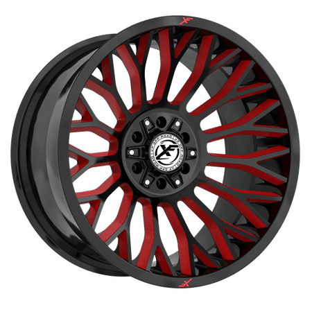 XF OFFROAD XF-237 20x10 6x135/6x139.7 -12 Gloss Black Milled Red