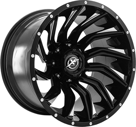 XF OFFROAD XF-224 24x14 5x127/5x139.7 -76 Gloss Black Milled