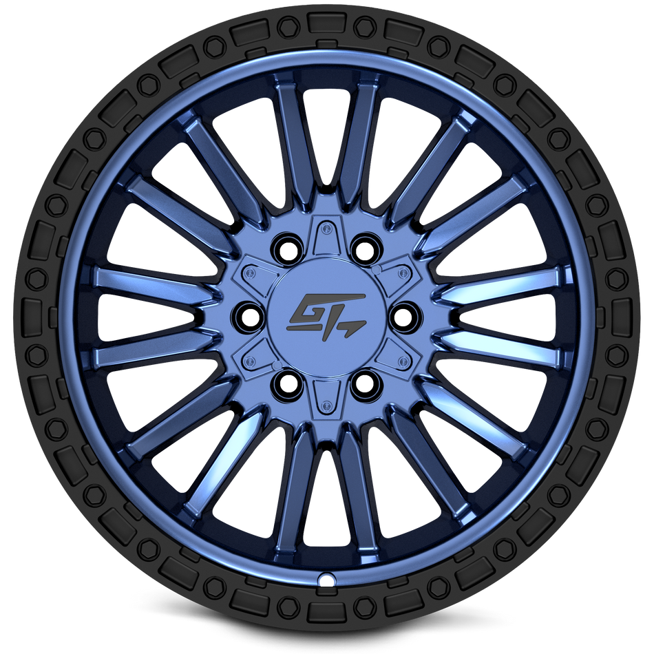 GT OFFROAD CHAMBER 18x10 8x165.1/8x170 -18 Black Ring / Midnight Blue Centre