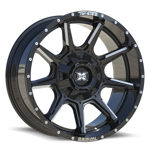 TWISTED OFF-ROAD TW2 22x10 8x165.1/8x170 -18 Gloss Black Milled