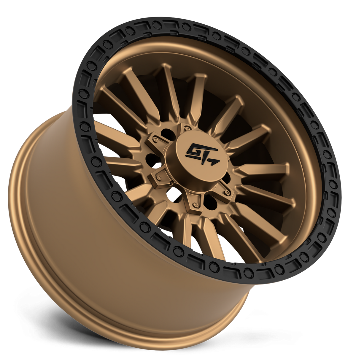 GT OFFROAD CHAMBER 18x12 5x127/5x139.7 -44 Black Ring / Matte Bronze Centre