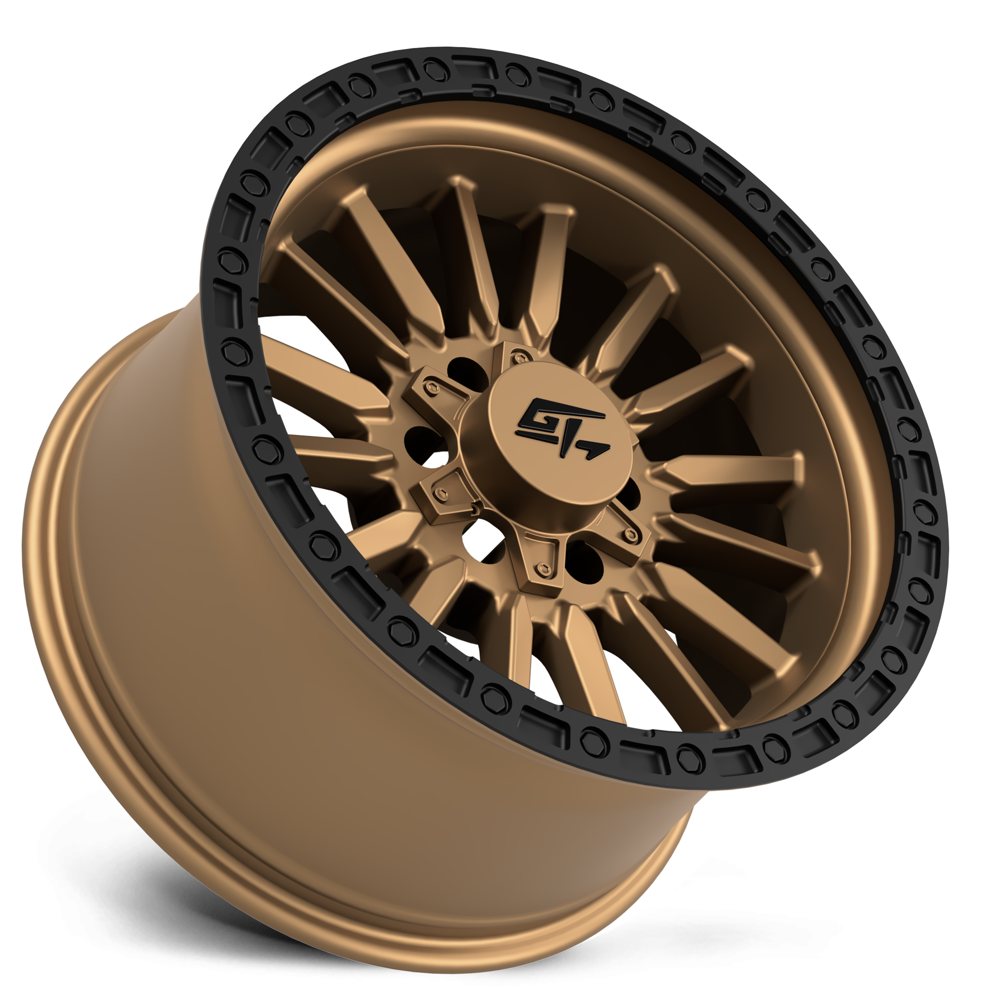 GT OFFROAD CHAMBER 18x12 8x165.1/8x170 -44 Black Ring / Matte Bronze Centre
