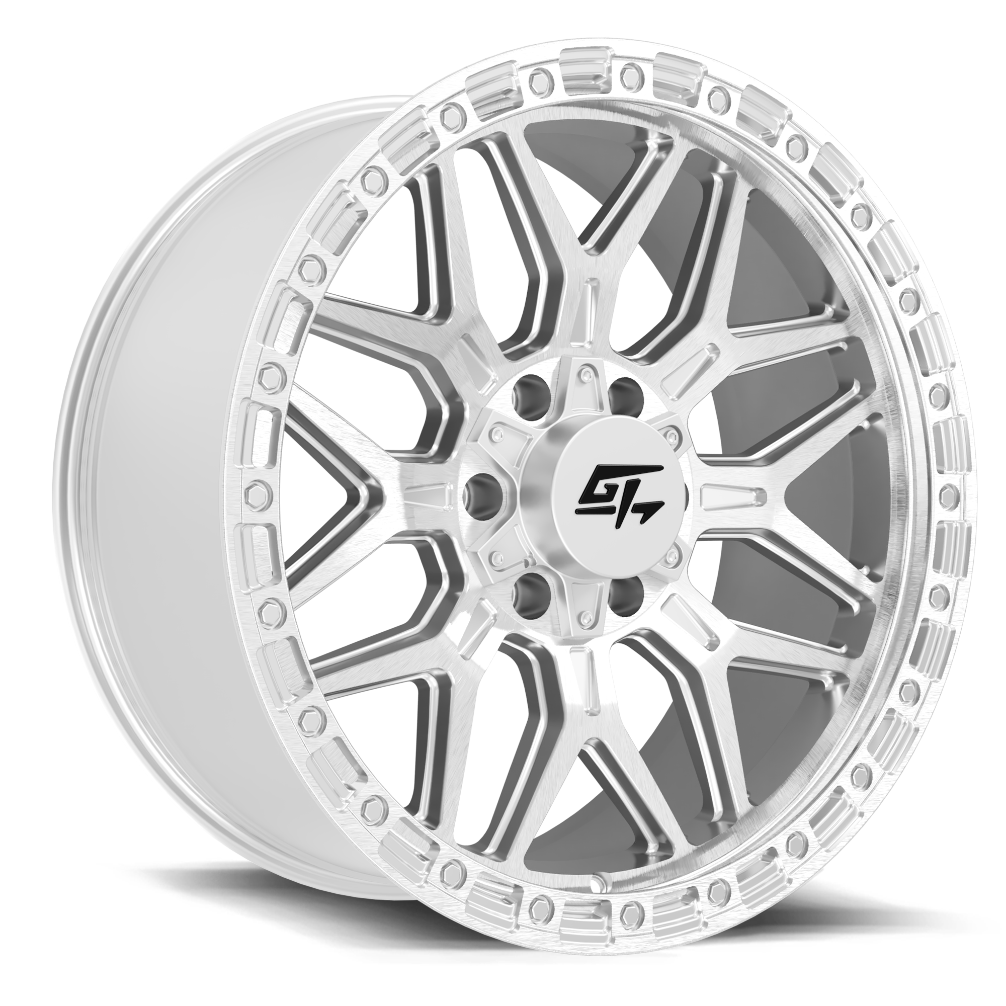 GT OFFROAD Revolt 18x9 5x127 / 5x139.7 +12 Hyper Silver Machined Face