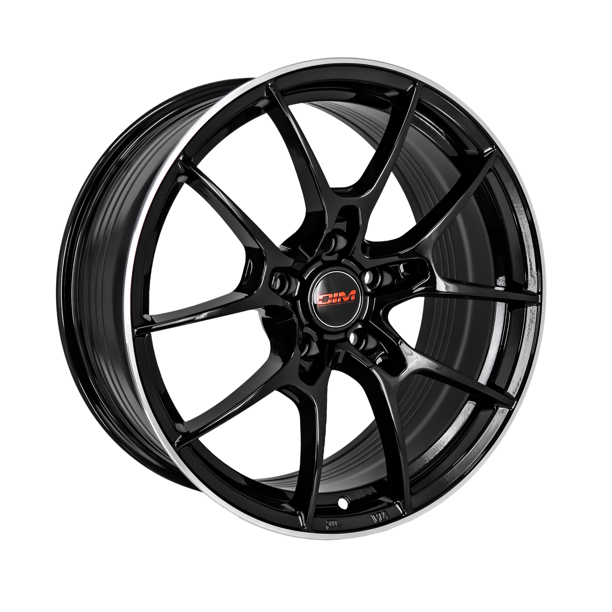 DIM WC001 18x8 5x120 30 Black Silver Lip