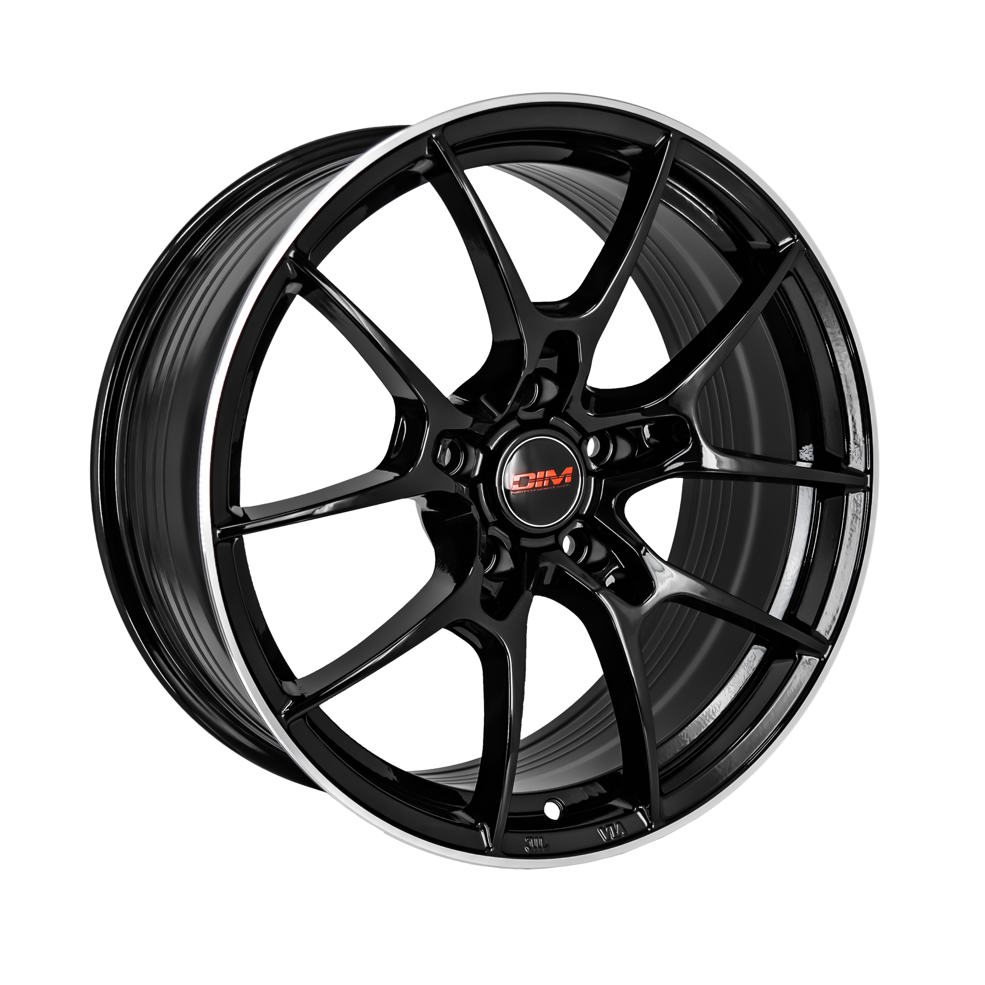 DIM WC001 18x8 5x120 30 Black Silver Lip