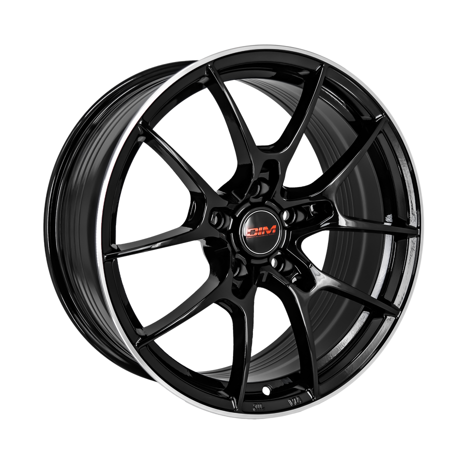 DIM WC001 18x8 5x120 30 Black Silver Lip