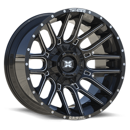TWISTED OFF-ROAD TW3 20x10 5x127/5x139.7 -18 Gloss Black Milled