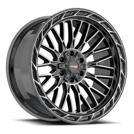 VORTEK VRP-502 20x9 5x127/5x139.7 12 Black Diamond Cut W/ Dark Tint
