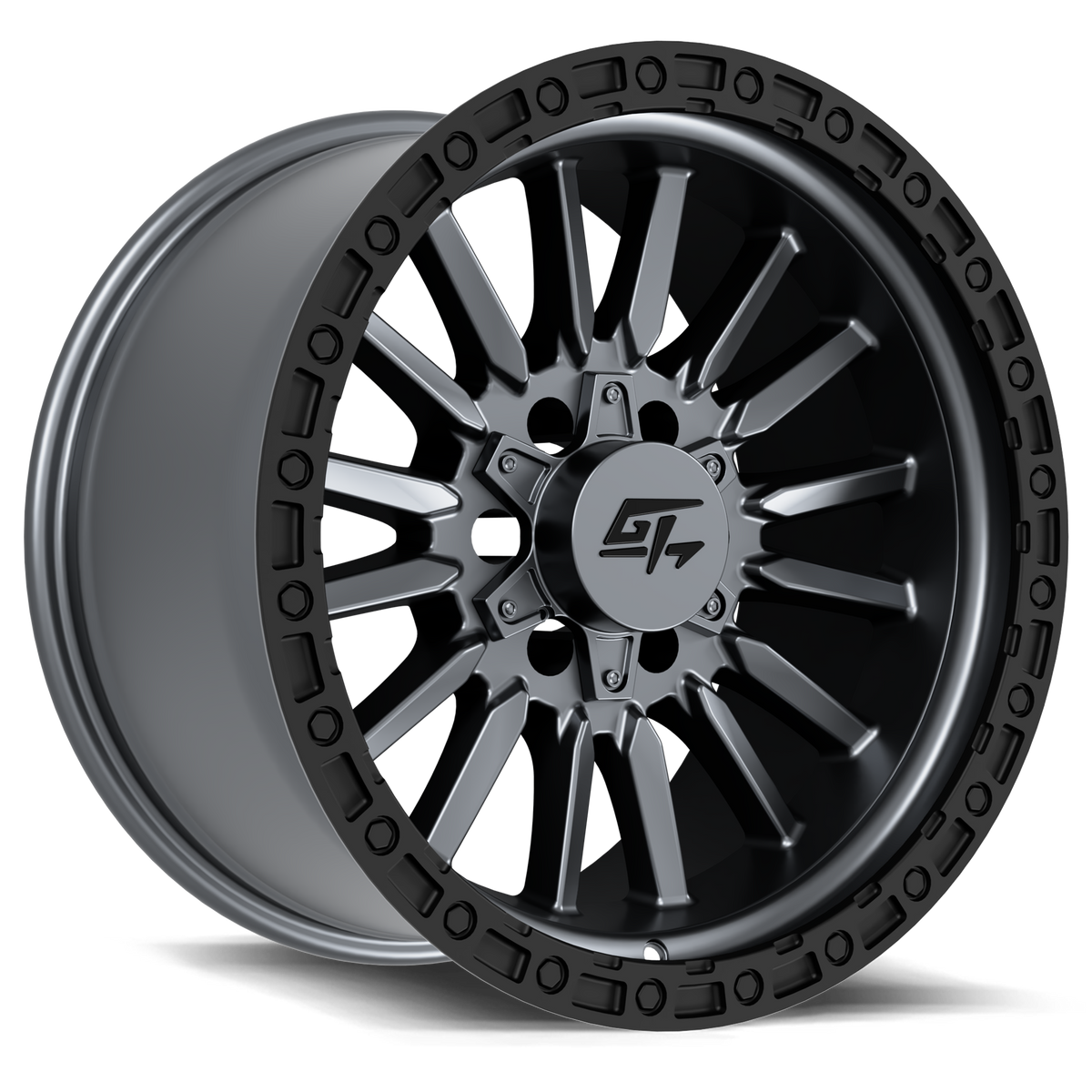 GT OFFROAD CHAMBER 18x12 6x135/6x139.7 -44 Black Ring / Matte Gunmetal Centre