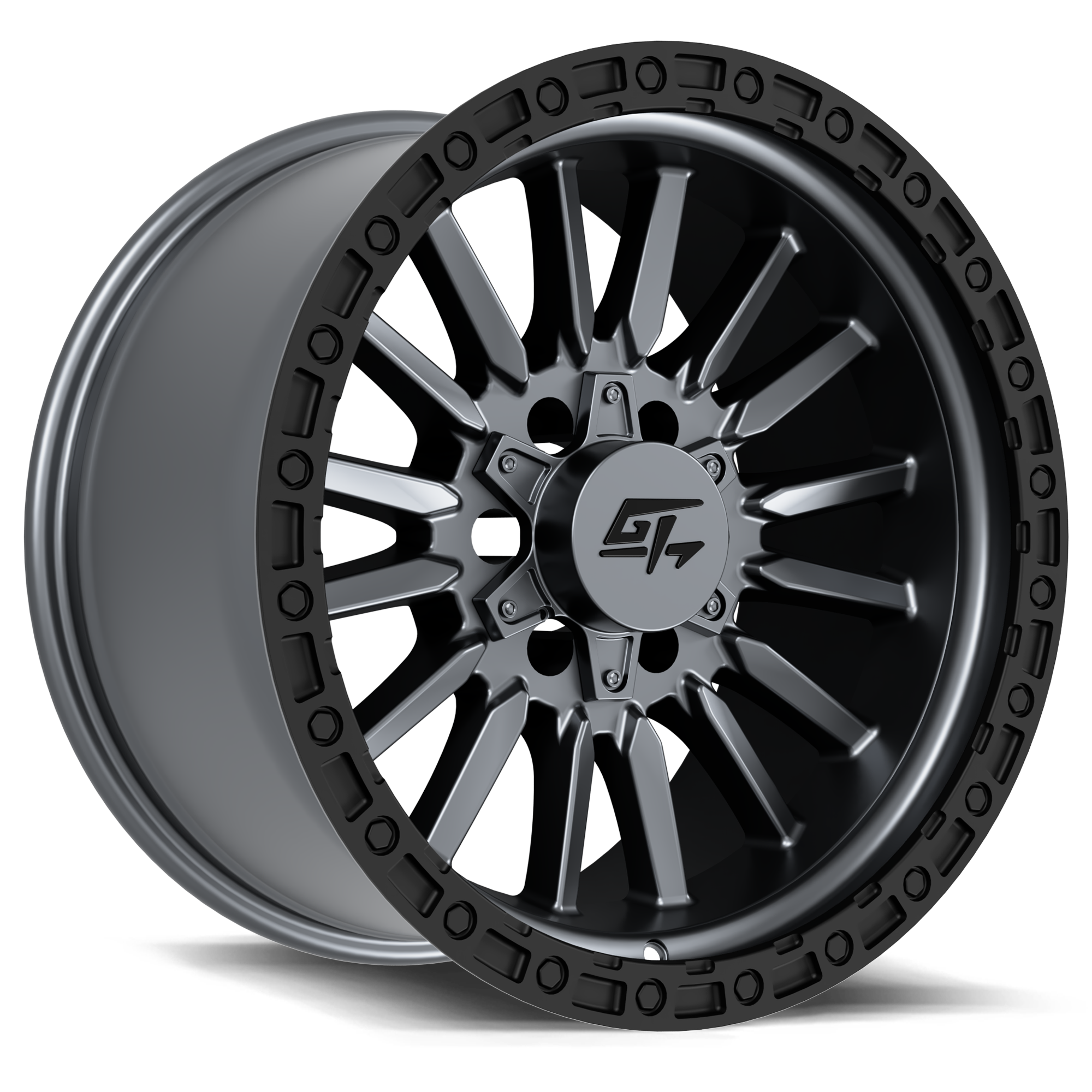 GT OFFROAD CHAMBER 18x12 6x135/6x139.7 -44 Black Ring / Matte Gunmetal Centre