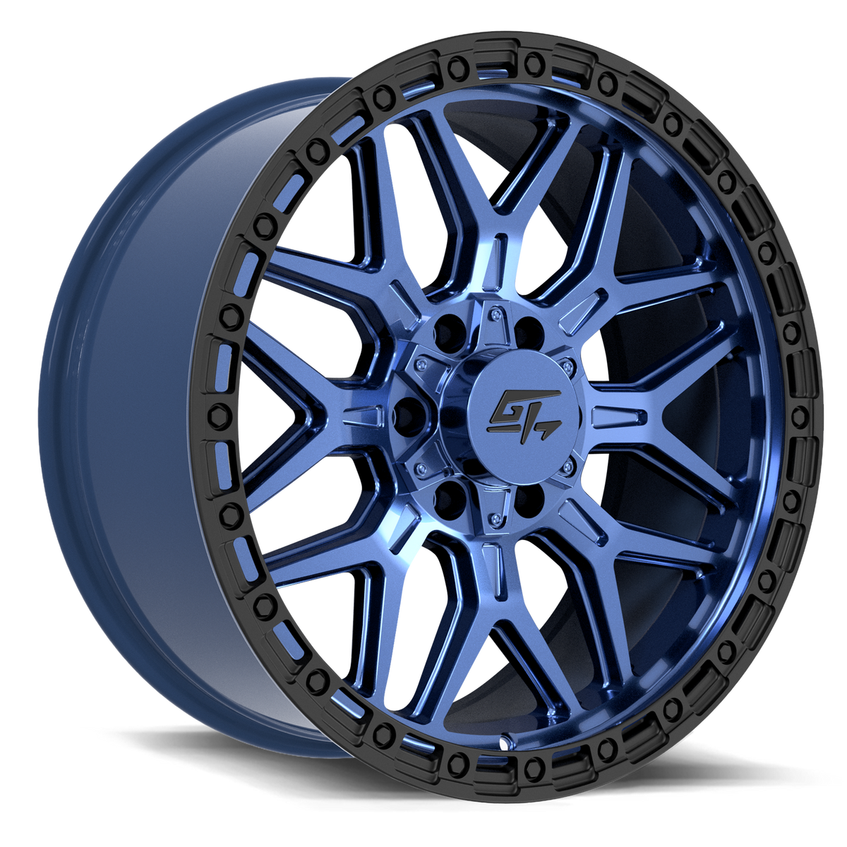 GT OFFROAD Revolt 17x9 5x127 / 5x139.7 +12 Midnight Blue with Black Ring